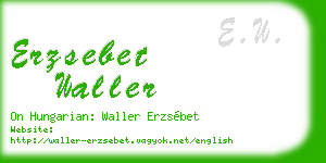 erzsebet waller business card